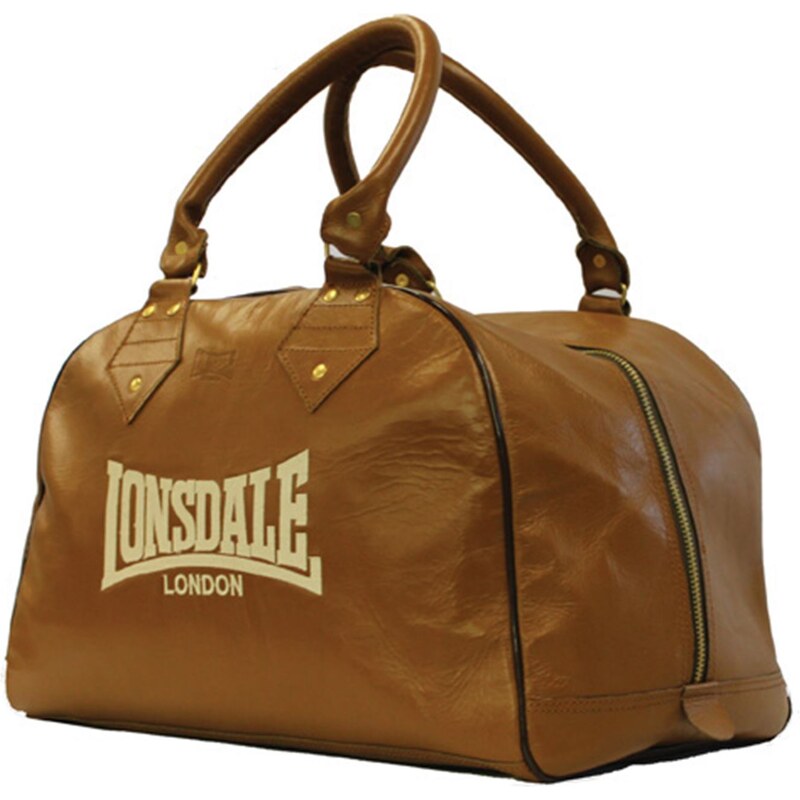 Lonsdale Authentic Classic Leather Holdall, vintage brown