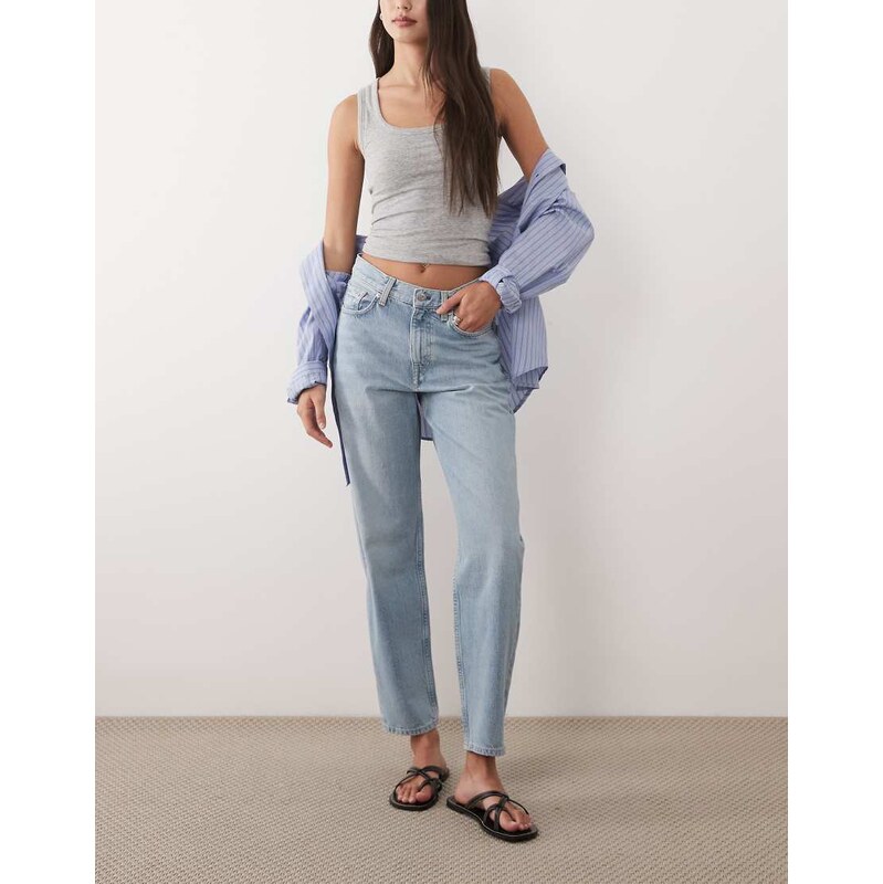 ARKET Violet slim balloon jeans in light blue wash