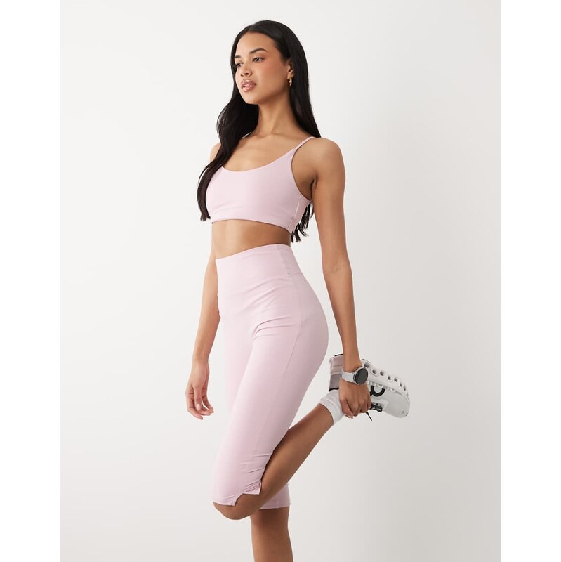 Gina Tricot mix and match yoga capri leggings in dusty pink 114814528