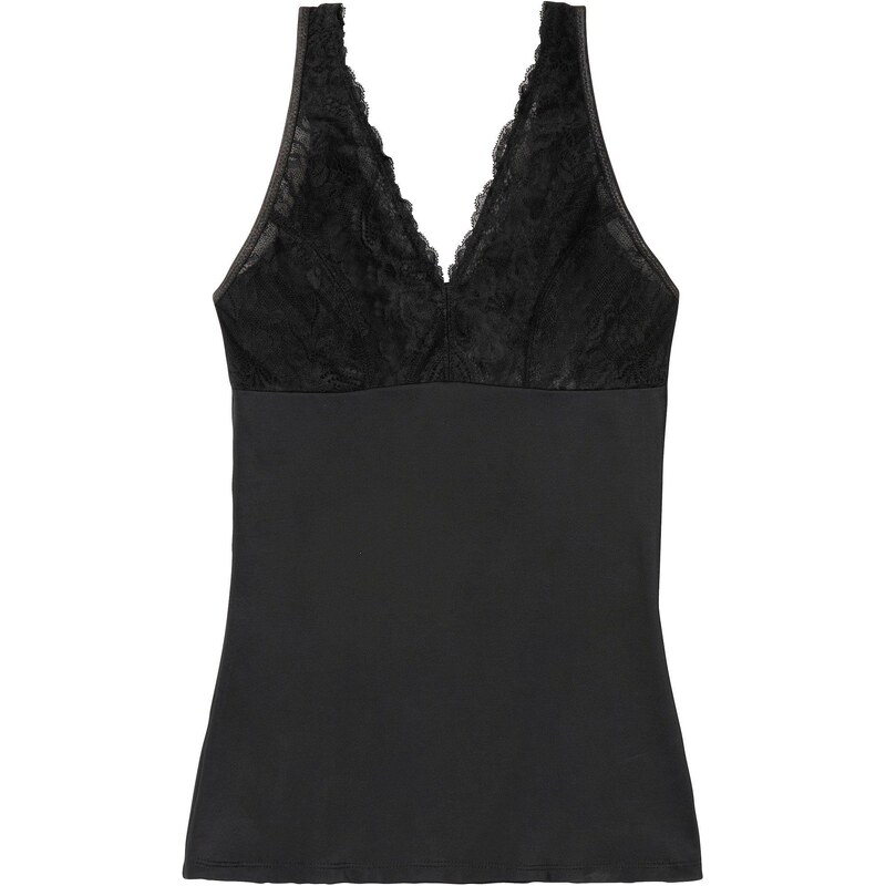 bonprix Stahovací top, střední tvarující funkce černá Žena 76162725