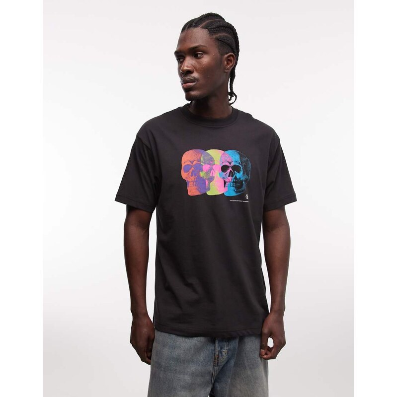 Vans Bone Head oversized graphic t-shirt in black