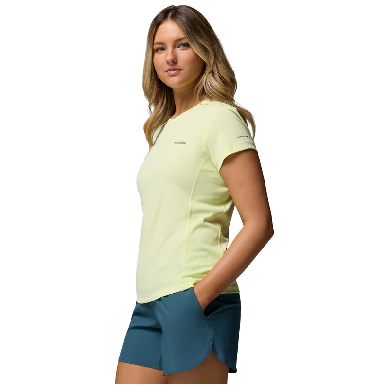 Dámské Tričko s krátkým rukávem COLUMBIA ZERO RULES LIGHT SS CREW 2131723775 – Žlutá