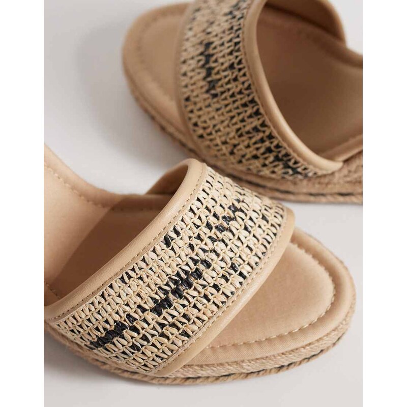 Tommy Hilfiger wedge heel espadrille sandals in beige-Neutral