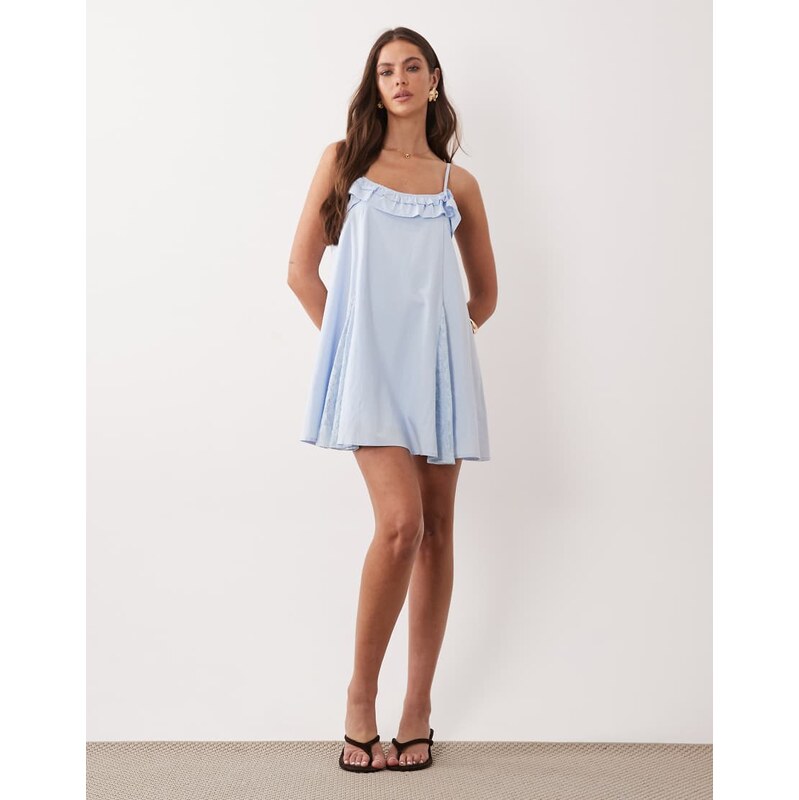 The Frolic exclusive cotton blend lace goted frill edge cami