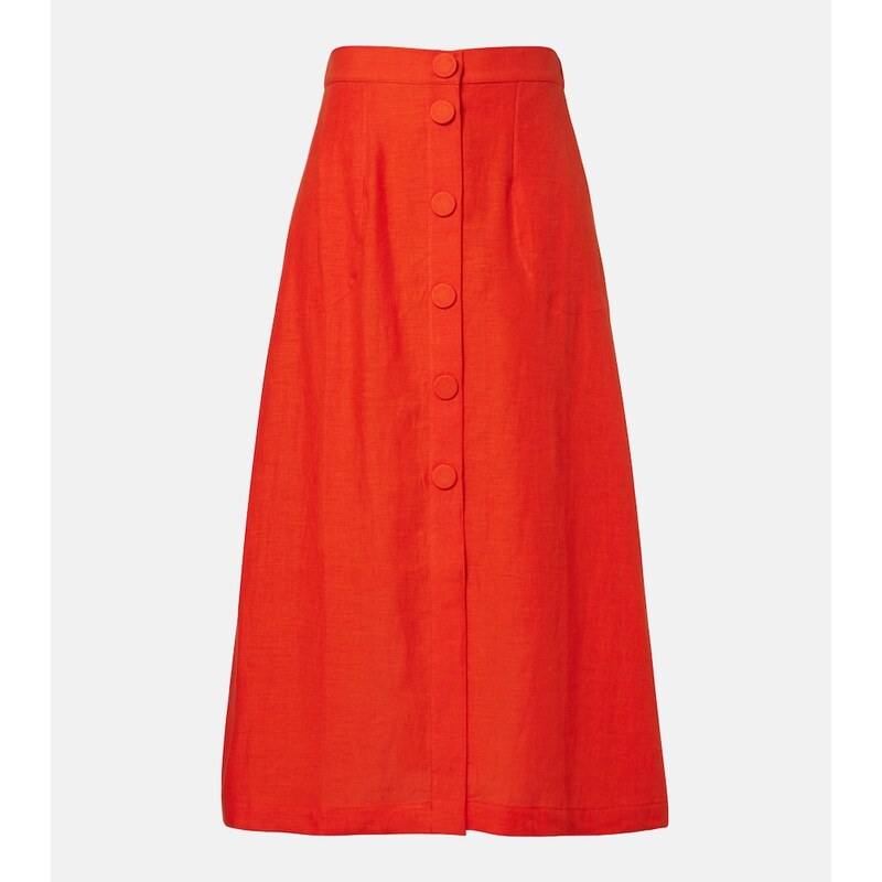 Eres Amusante linen midi skirt