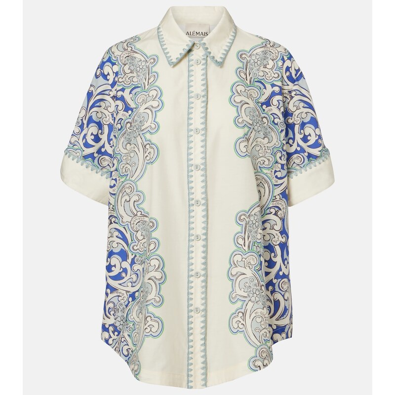 Alémais Printed cotton and silk shirt