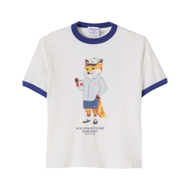 Bonpoint x Maison KitsunÃ Akiva printed cotton jersey T-shirt
