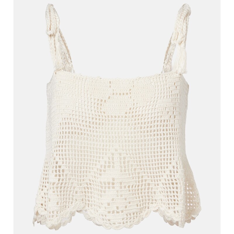 Anna Kosturova Rose crochet cotton top