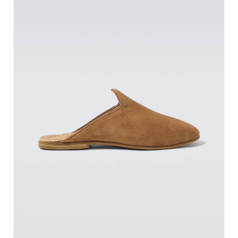 Sabah Colorblocked suede mules