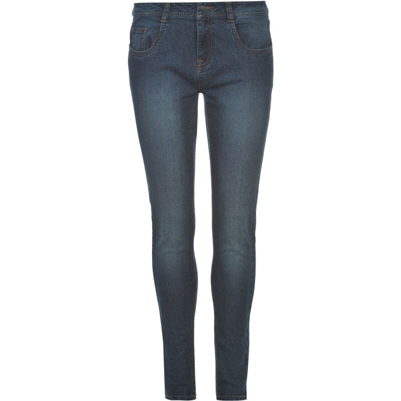 Miss Fiori Basic 5 Pocket Jeans Ladies, mid blue wash