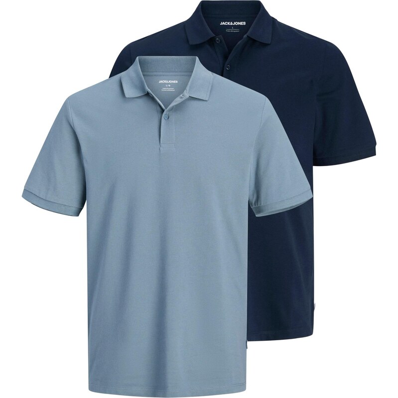JACK & JONES Tričko JJKANE námořnická modř / světlemodrá