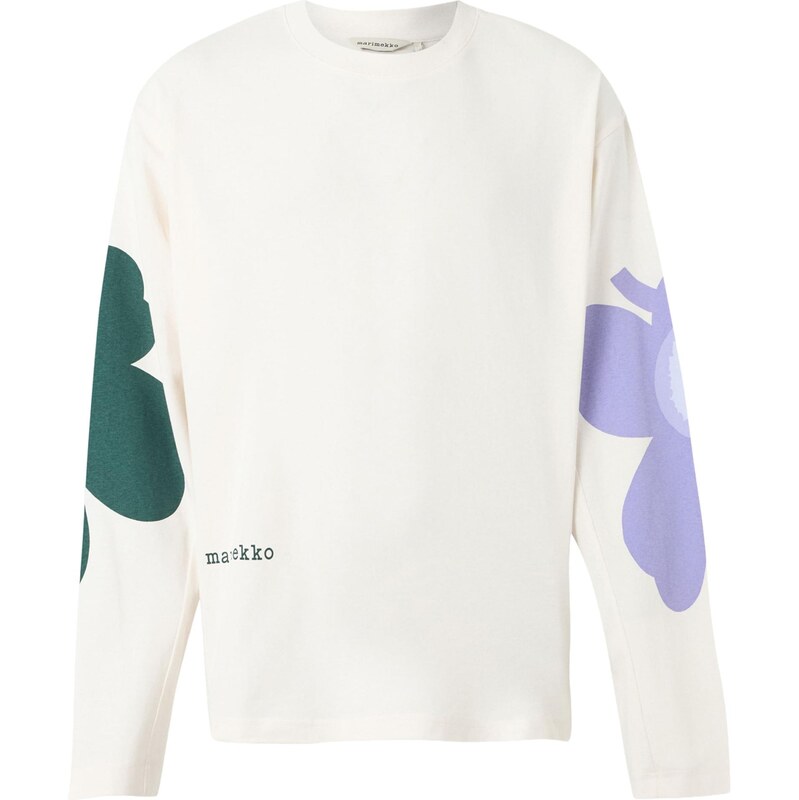 Marimekko Tričko UNIKKO tmavě zelená / světle fialová / offwhite 114817826