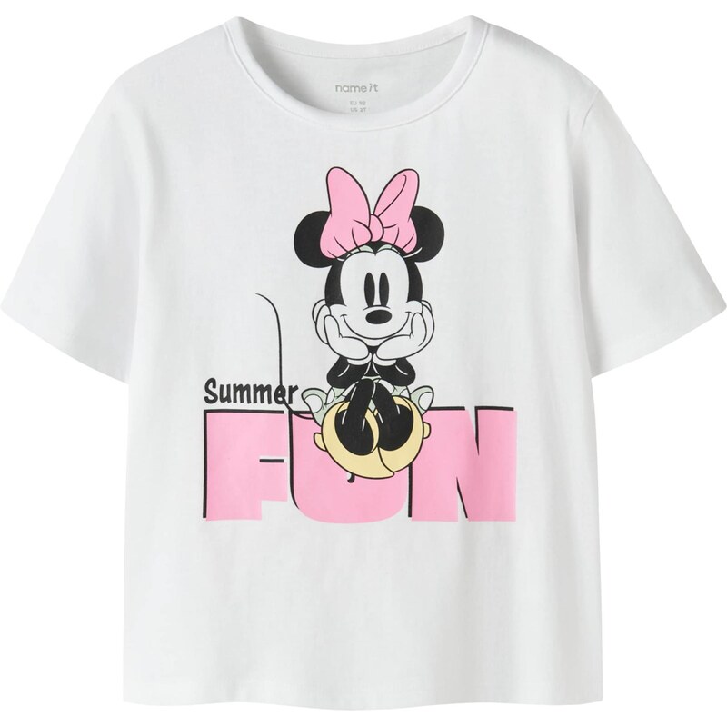 NAME IT Tričko NMFAKAJA MINNIE růžová / černá / bílá
