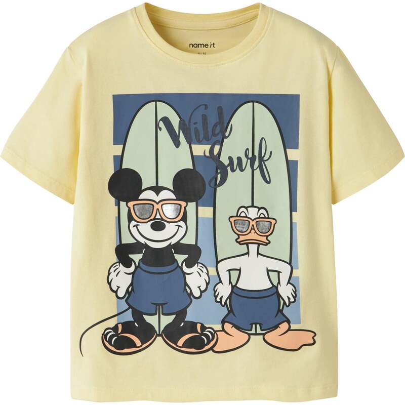 NAME IT Tričko NMMART MICKEY námořnická modř / světle žlutá /