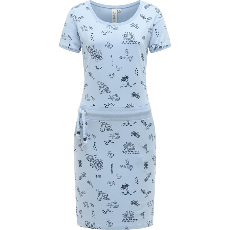 Ragwear Letní šaty Baomi Summer světlemodrá / černá