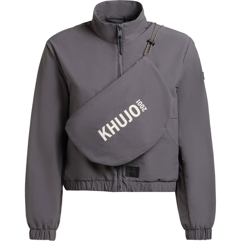 khujo Přechodná bunda Leitzi tmavě šedá / bílá 114905326
