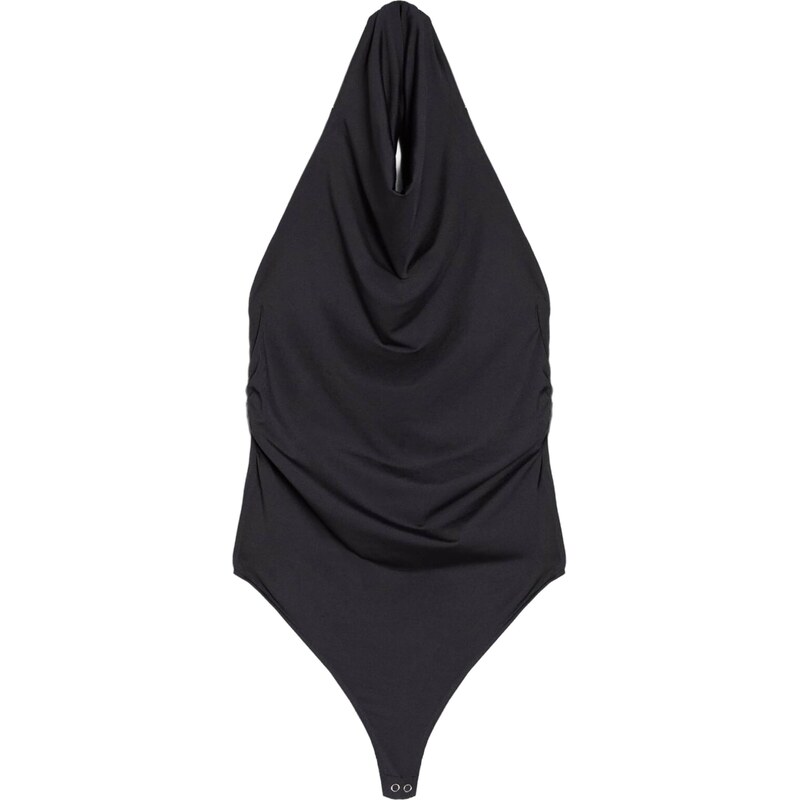 Bershka Tričkové body antracitová