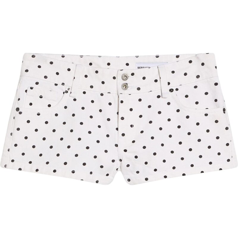 Bershka Džíny černá / bílá džínovina