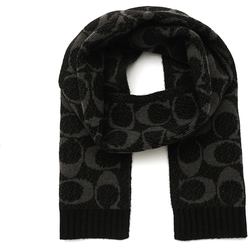 COACH Šála JUMBO SIGNATURE C SCARF tmavě béžová / černá 114818594
