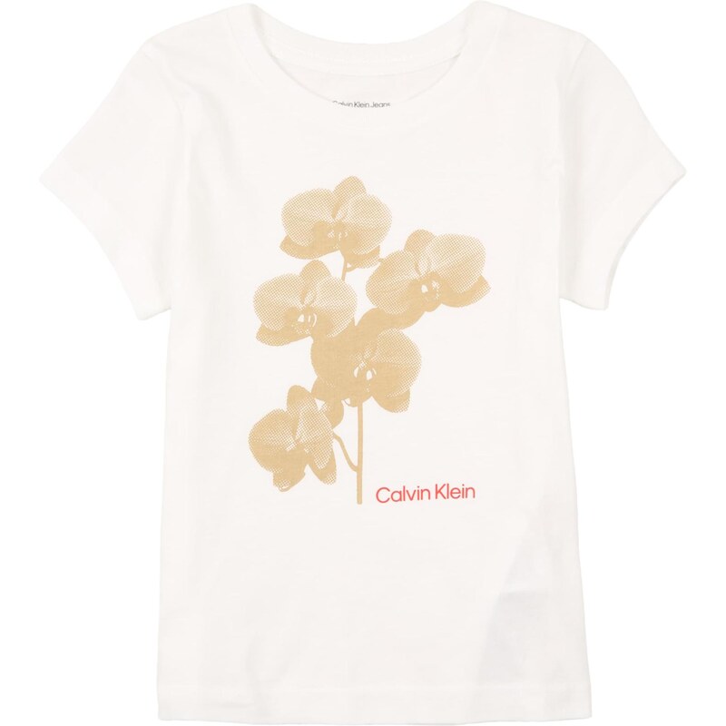 Calvin Klein Jeans Tričko písková / brusinková / bílá