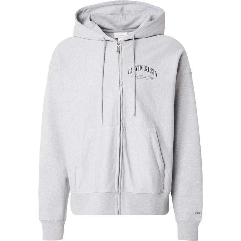 Calvin Klein Jeans Mikina šedý melír / černá