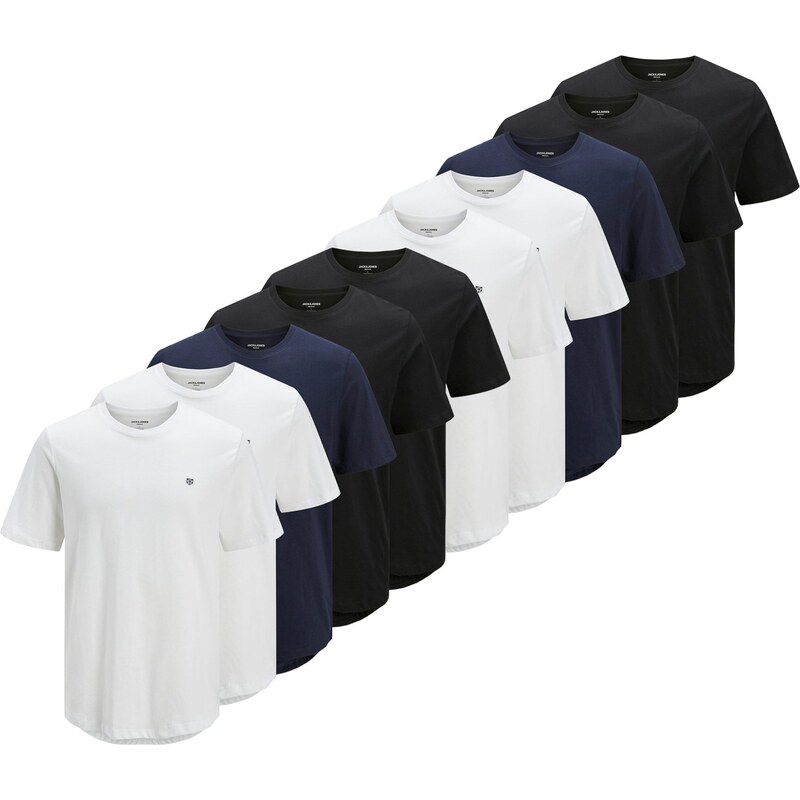 JACK & JONES Tričko námořnická modř / černá / bílá