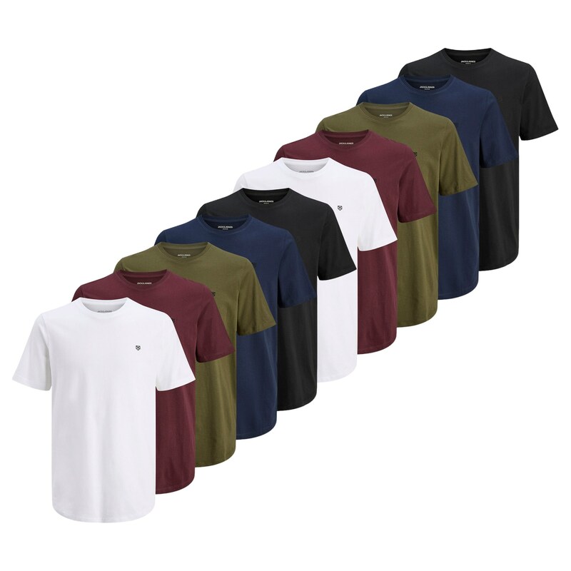 JACK & JONES Tričko modrá / námořnická modř / olivová / tmavě