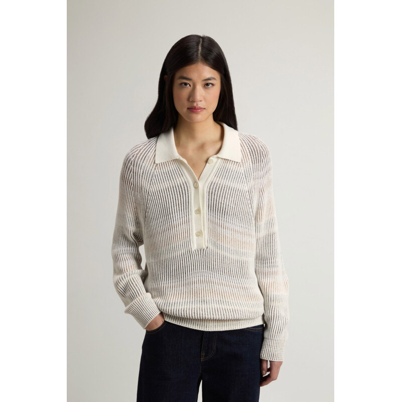 SVETR WOOLRICH COTTON VISCOSE POLO 114820117