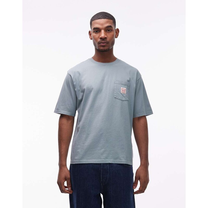 Levis Workwear pocket logo t-shirt in dusty blue