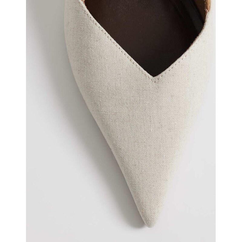 ASOS DESIGN Sabrina slingback stiletto heels in neutral mix-Blonde