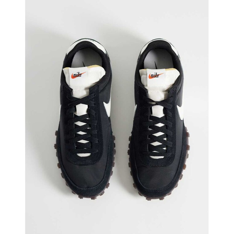Nike Waffle Racer trainers in black and white