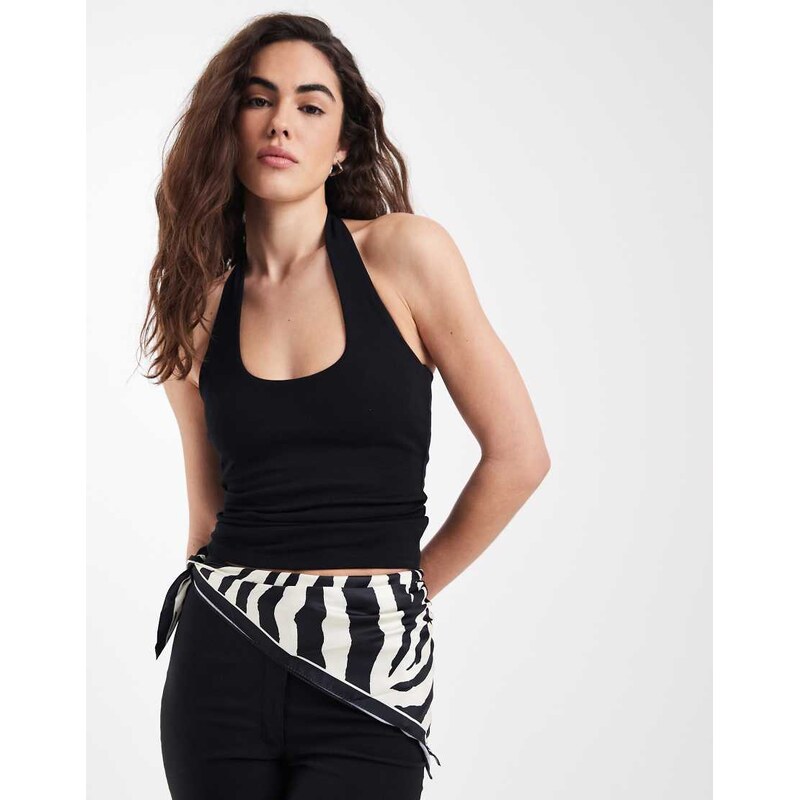 New Look halter neck vest black