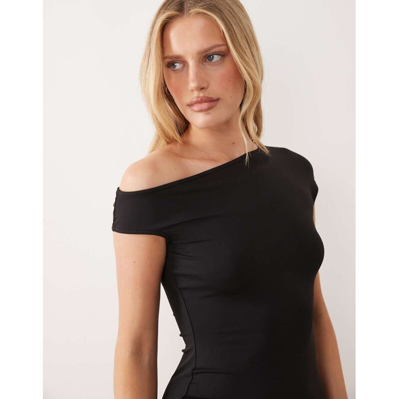 ASOS DESIGN off shoulder mini dress in black