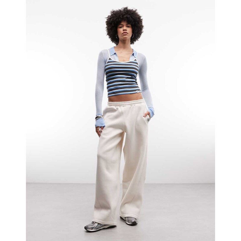 COLLUSION barrel jogger in off-white 114822130
