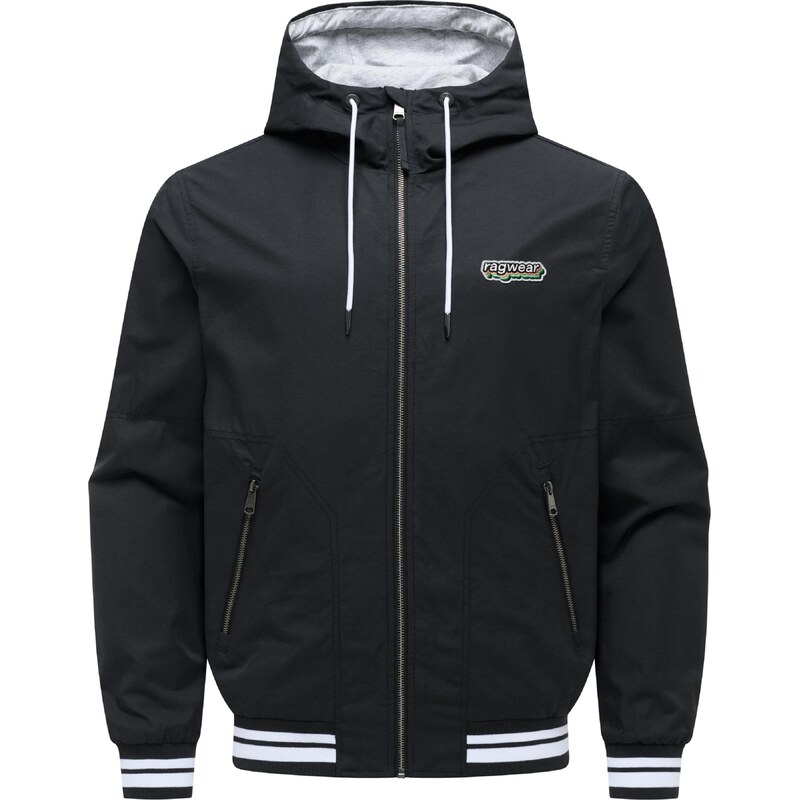 Ragwear Přechodná bunda Stewan černá / bílá
