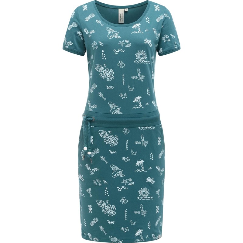 Ragwear Letní šaty 'Baomi Summer' azurová modrá / pastelově zelená