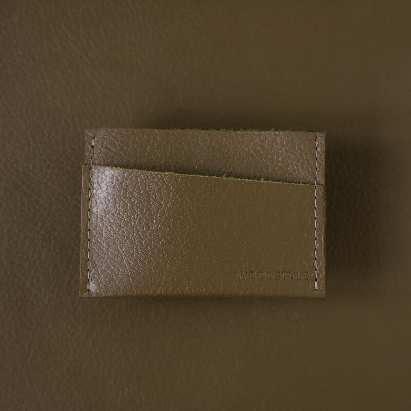 Wood Style Pouzdro na karty NAŽKA - Khaki 114824263