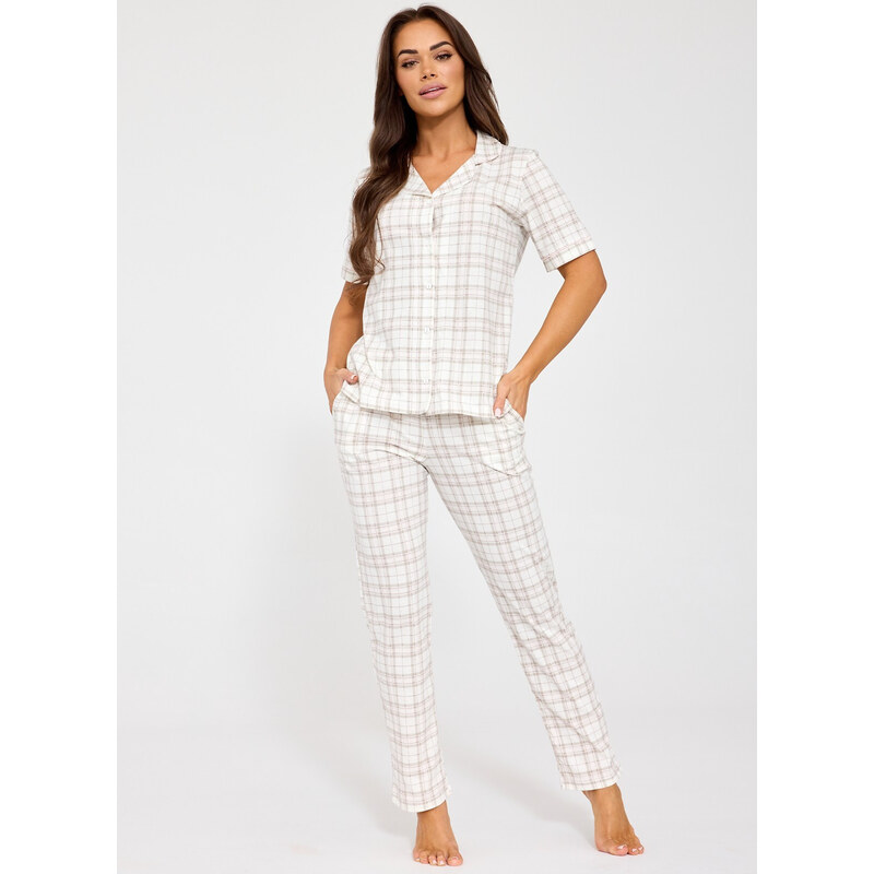 Pyžamo Cornette 879/342 Holly kr/r S-2XL rozepínací 114824350
