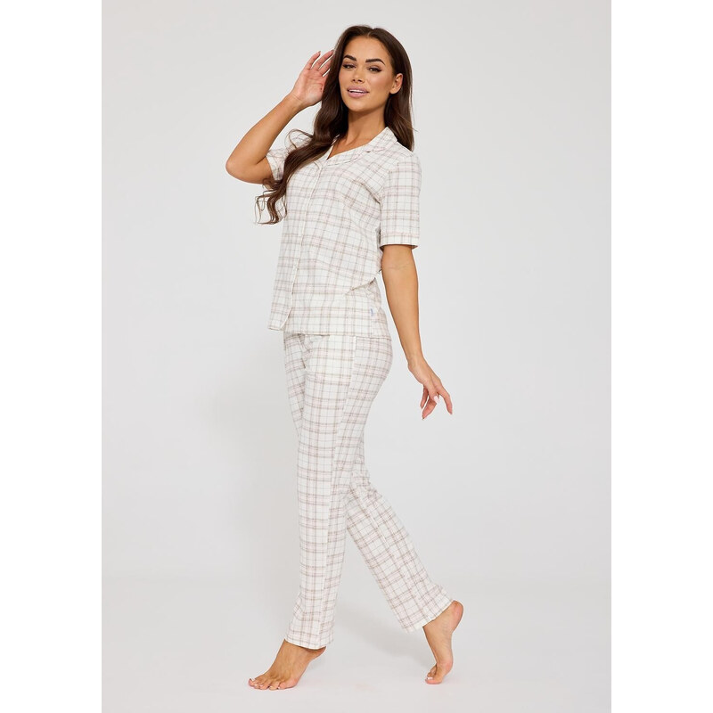 Pyžamo model 22082563 Holly kr/r S2XL rozepínací - Cornette