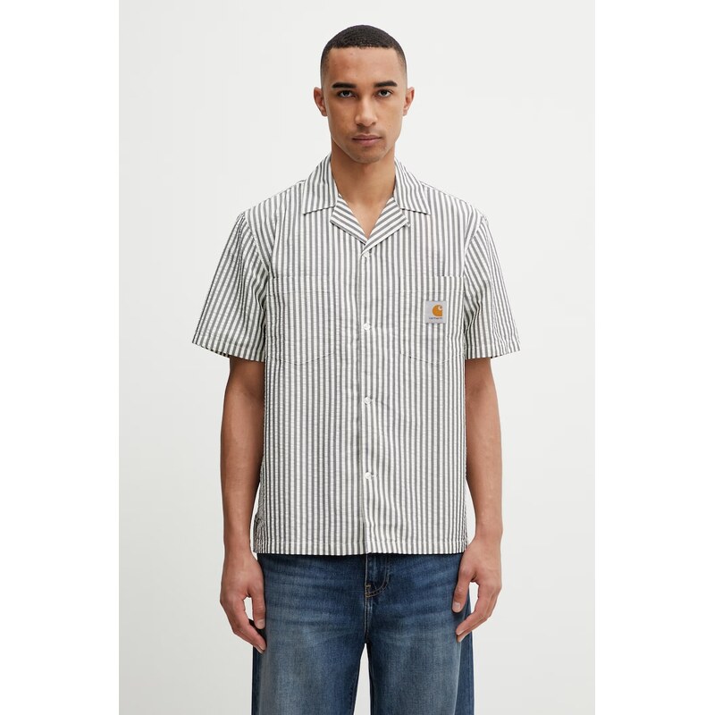 Carhartt WIP S/S Leavel Shirt košile pánská s bavlnou
