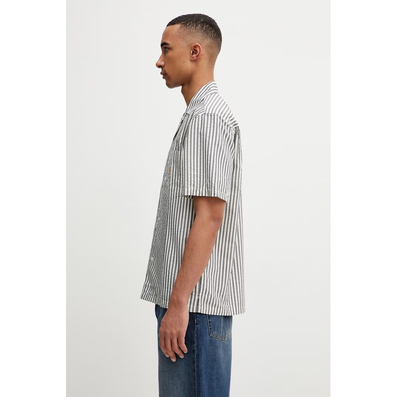 Carhartt WIP S/S Leavel Shirt košile pánská s bavlnou
