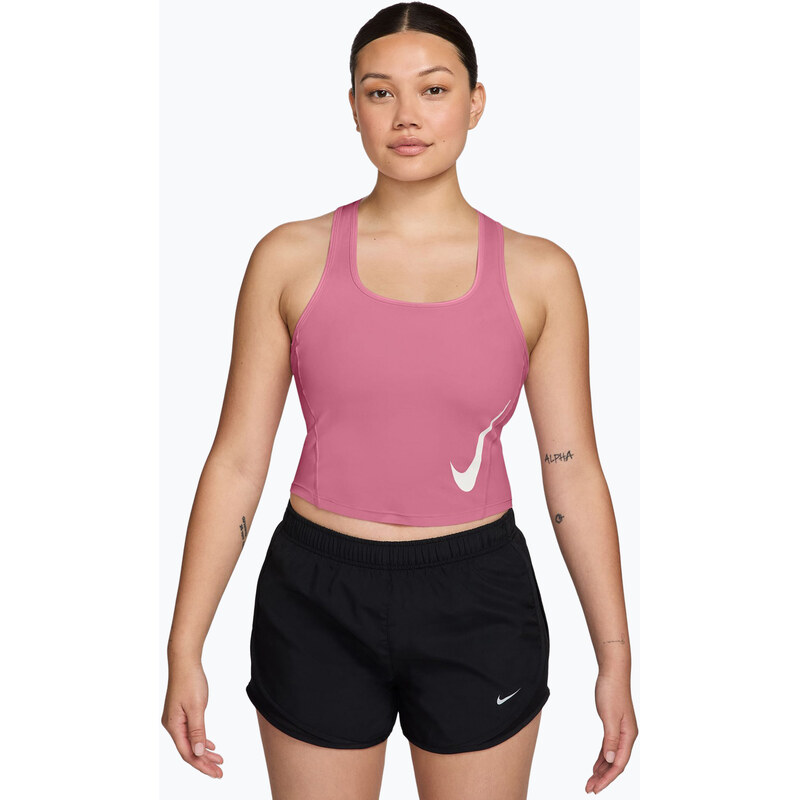 Dámské běžecké tričko Nike Swoosh Run Dri-Fit peony/photon dust