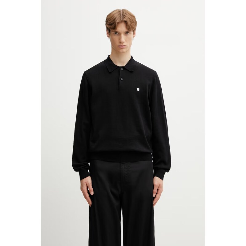 Carhartt WIP L/S Madison Polo svetr bavlněný pánský