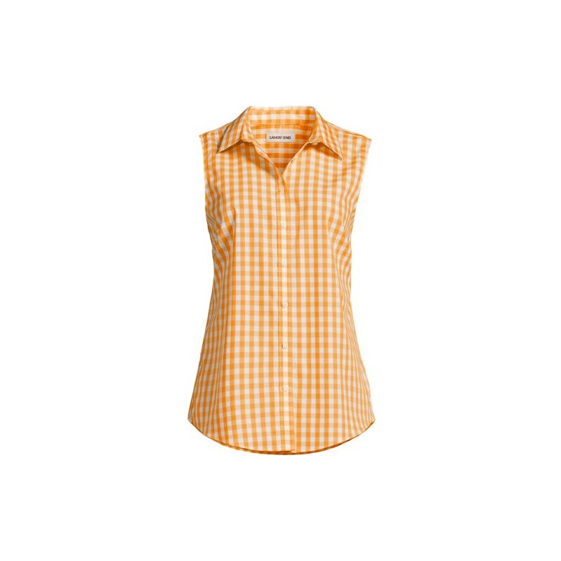 Sleeveless Non-Iron Shirt, Women, size: L, regular, Orange,