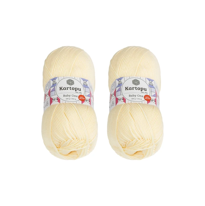 Bellatex SET 2ks Příze BABY ONE 100g / 250 m Vanilková