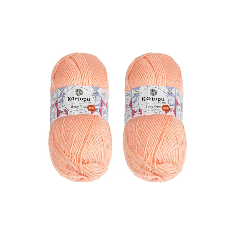 Bellatex SET 2ks Příze BABY ONE 100g / 250 m Meruňková