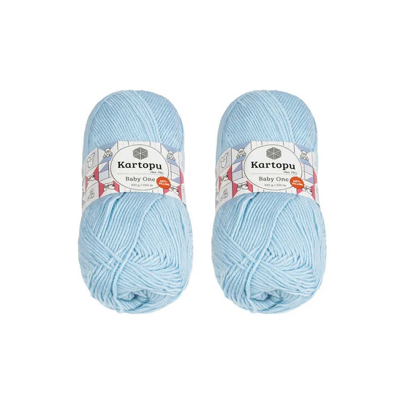 Bellatex SET 2ks Příze BABY ONE 100g / 250 m Světle modrá