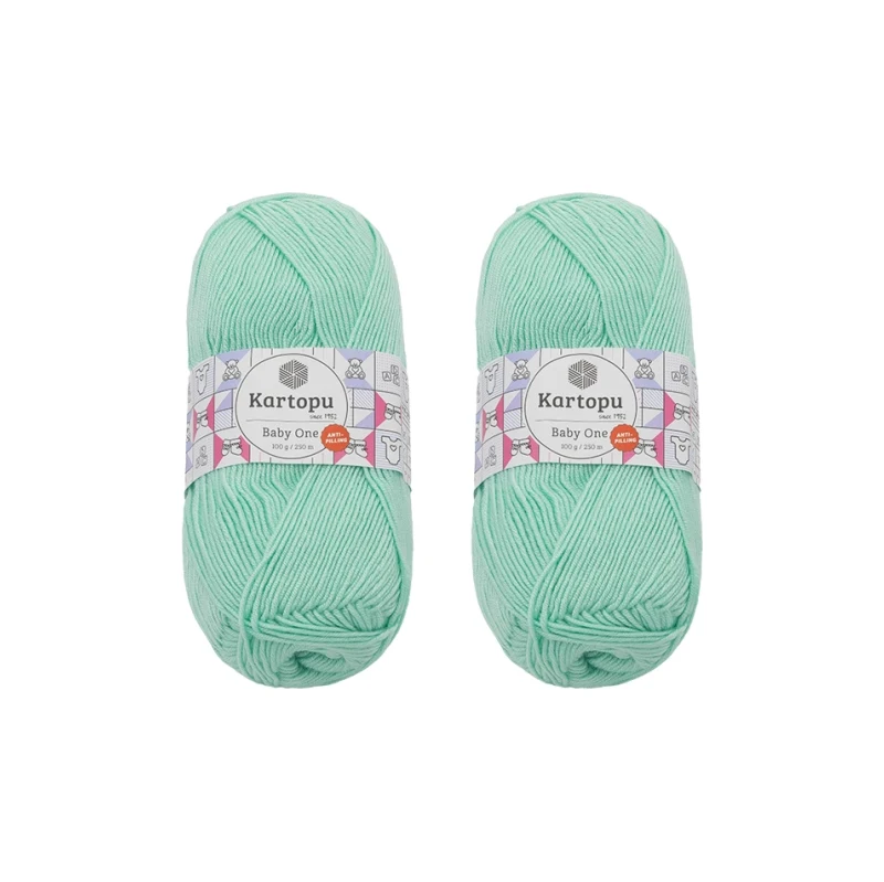 Bellatex SET 2ks Příze BABY ONE 100g / 250 m Světle zelená