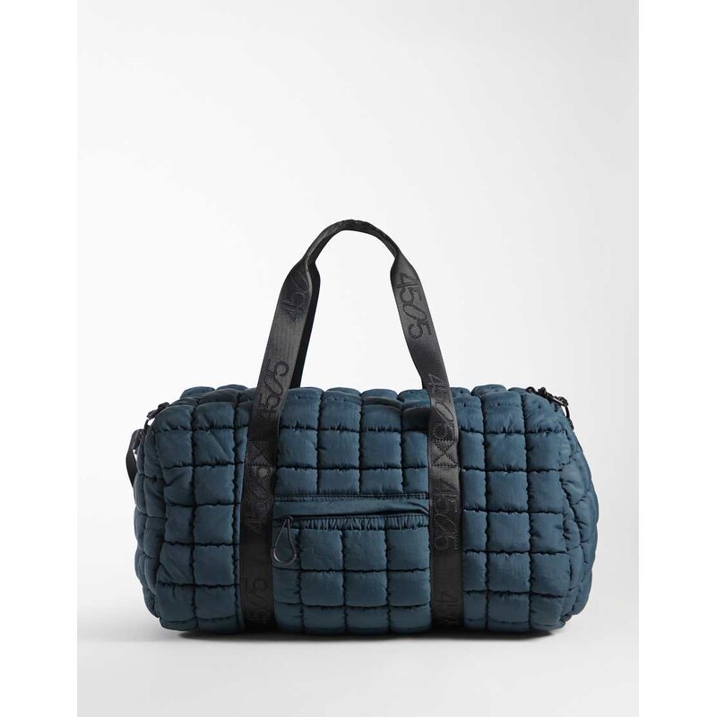 4505 oversized quilted woven gym holdall in slate blue 114833565