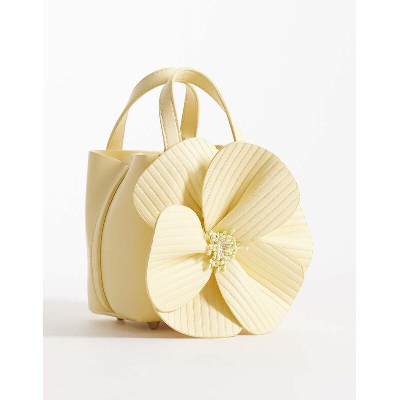 True Decadence floral grab bag in butter yellow 115561034